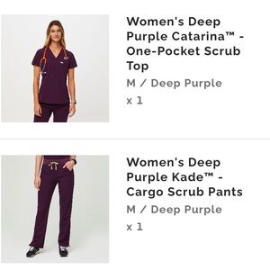 Figs deep purple set